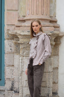 BLUSA DIANA - RAYAS MARRÓN