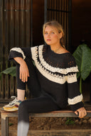 SWEATER AZTECA - ALGODÓN NEGRO