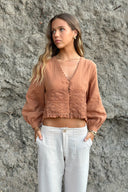 SEASHELL BLOUSE - ARCILLA