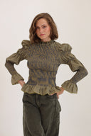 BLUSA MAYA ESCOCÉS - OLIVA