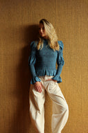 BLUSA MAYA -AZUL ESCOCÉS