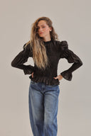 BLUSA MAYA ESCOCÉS - MARRÓN