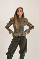 BLUSA MAYA ESCOCÉS - OLIVA