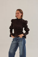 BLUSA MAYA ESCOCÉS - MARRÓN