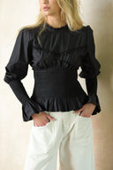 BLUSA JOIE - NEGRA RAYAS