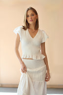 TOP CARIBANA REVERSIBLE - BLANCO