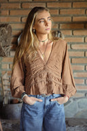 BLUSA VERACRUZ - CAFÉ