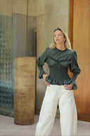 BLUSA JOIE - VERDE RAYAS