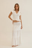 TOP CARIBANA REVERSIBLE - BLANCO