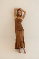 VESTIDO PALMA - CAFÉ