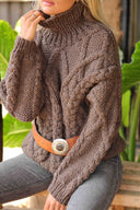 SWEATER CUSCO ALPACA - CAFÉ (PRE ORDER)