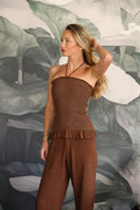 STRAPLESS PALMA - CHOCOLATE