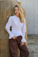 BLUSA JOIE - BLANCO RAYAS