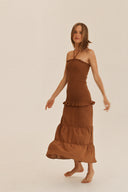 VESTIDO PALMA - CAFÉ