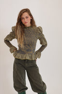 BLUSA MAYA ESCOCÉS - OLIVA