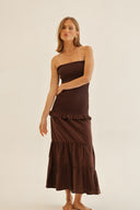 VESTIDO PALMA - CHOCOLATE