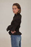 BLUSA MAYA ESCOCÉS - MARRÓN