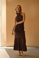 VESTIDO PALMA - CHOCOLATE