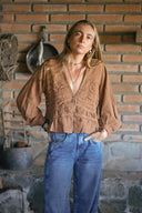 BLUSA VERACRUZ - CAFÉ