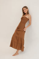 VESTIDO PALMA - CAFÉ