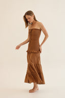 VESTIDO PALMA - CAFÉ