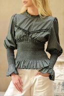 BLUSA JOIE - VERDE RAYAS