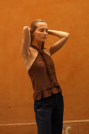 TOP TRENZA CARIBANA - CHOCOLATE