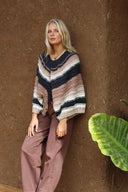 PONCHO CACAO - ALGODÓN